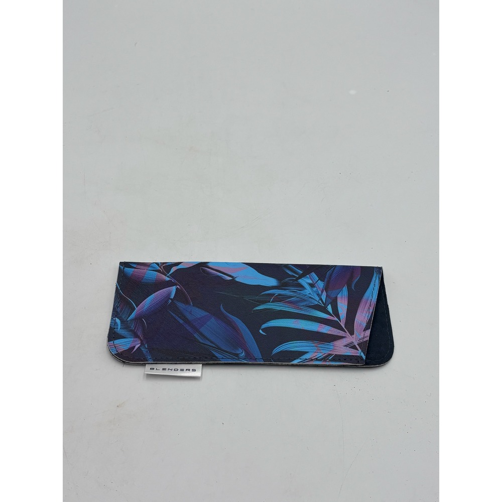 Blenders Eyewear Soft Sunglasses Case Pouch Tropical Palm Leaf Blue Purple Black